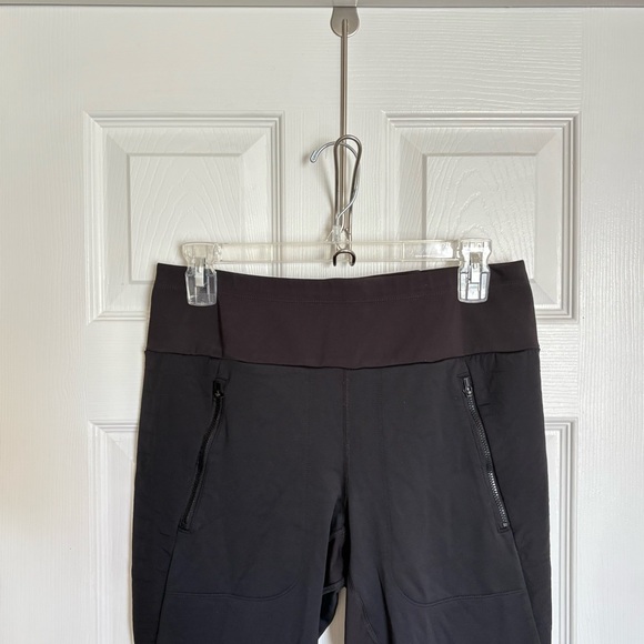 Athleta Medium Black Peak Hybrid Fleece‎ Athletic Tights Leggings Nylon blend - Picture 8 of 11
